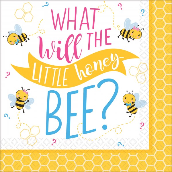 16 Baby Bienen Servietten 25cm