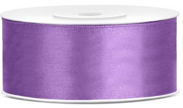 25m Satin Geschenkband Lavendel 25mm breit