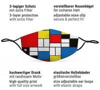 Vorschau: Mund Nasen Maske Mondrian