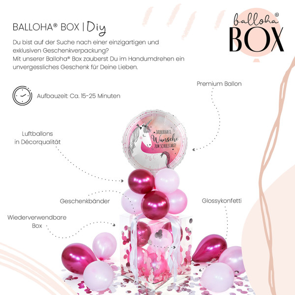 Balloha Geschenkbox DIY Schulstart Einhorn XL 3