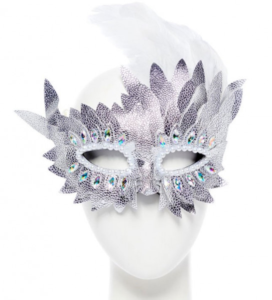 Augenmaske Veneziana silber