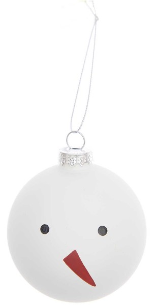 Schneemann Glaskugel 8cm