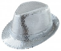 Silva Pailletten Fedora In Silber