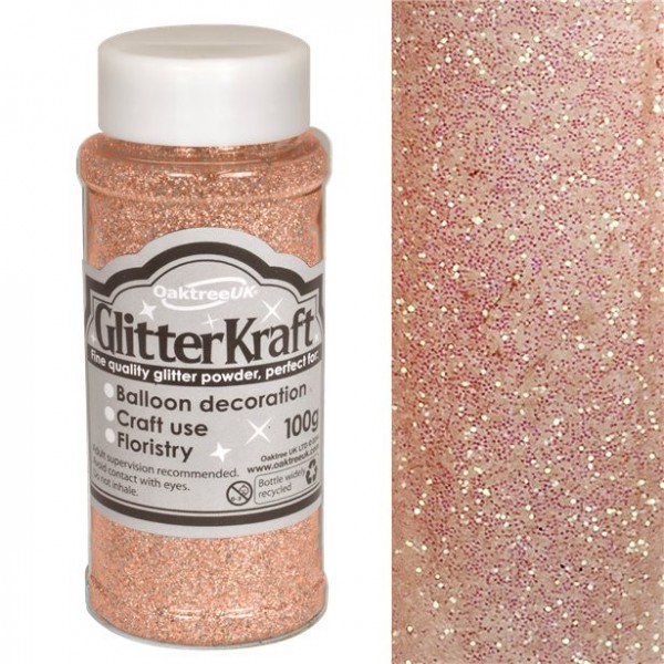 100g Roségoldener Ballonglitzer