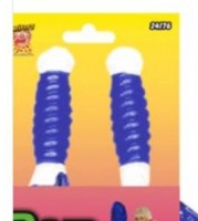 Blaue Metallic Pompons