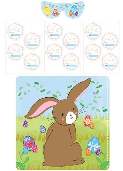 Ostern Partyspiel Steck dem Hasen den Schwanz an