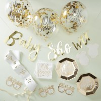 Goldenes Oh Baby Partyset 55-teilig