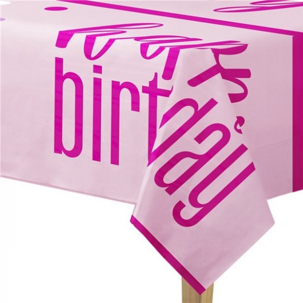 Sparkling Pink Birthday Tischdecke 1,37 x 2,1m