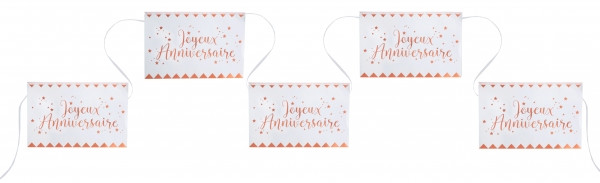 Joyeux Anniversaire Girlande roségold 5m