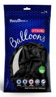 10 Partystar Luftballons schwarz 30cm