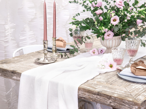 Musselin Tischläufer Lyon 5m x 70cm