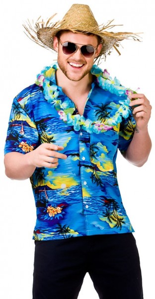 Exotisches Hawaiihemd Blue Lagoon