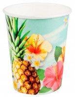 10 Bunte Hawaii Pappbecher