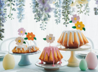 8 Oster Brunch Blumen Tortendeko 13cm