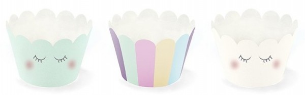 6 Einhorn Twinkle Cupcake Umrandungen