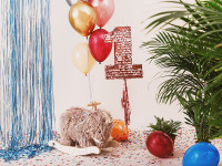 Vorschau: Roségoldene Zahl 1 Zieh-Piñata