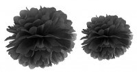 Pompon Romy schwarz 25cm