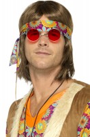 Förhandsgranskning: Hippieglasögon röd-silver
