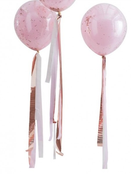 DIY Streifen Ballonanhänger rosé