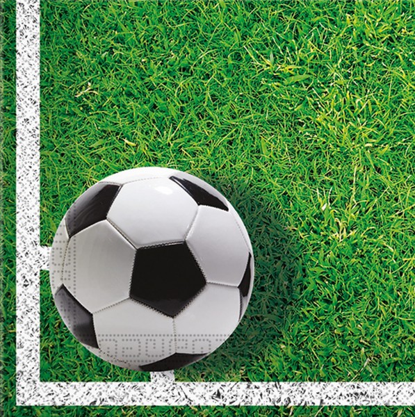 20 Fußball König Servietten 33cm
