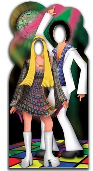 80er Jahre Disco Foto-Aufsteller 1,8m