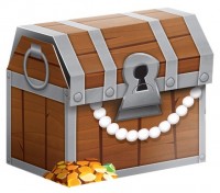 8 Piraten Crew Geschenkboxen 8,3cm