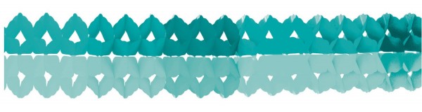 2 Shiny Acqua Papiergirlanden 2m
