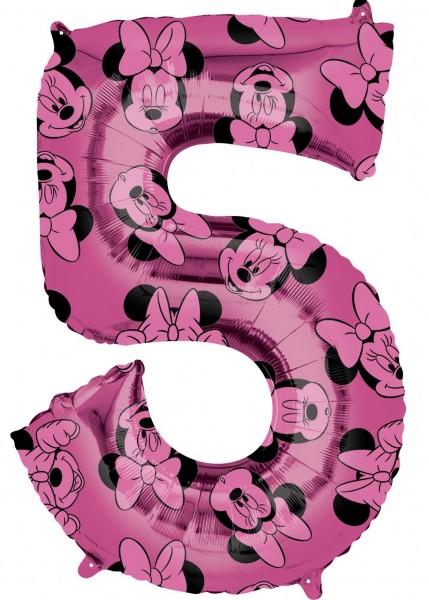 Minnie Mouse Zahl 5 Ballon 66cm