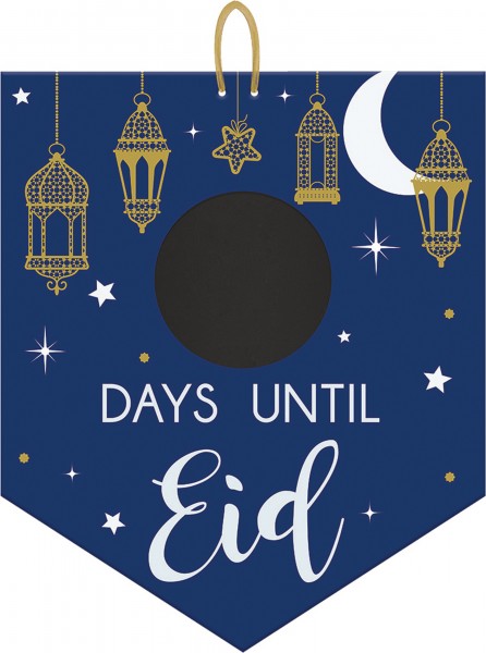 Hängeschild Eid Countdown Tafel
