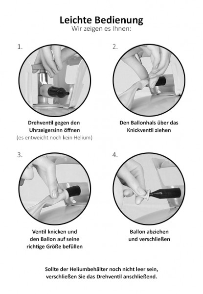 Helium Einwegflasche 30 Ballons 3