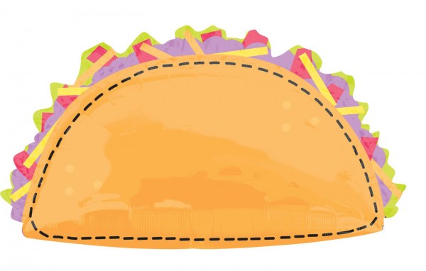 Smiling Taco Folienballon 48 x 83cm 2