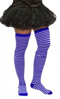 Blau Weiß Gestreifte Ringel Strümpfe