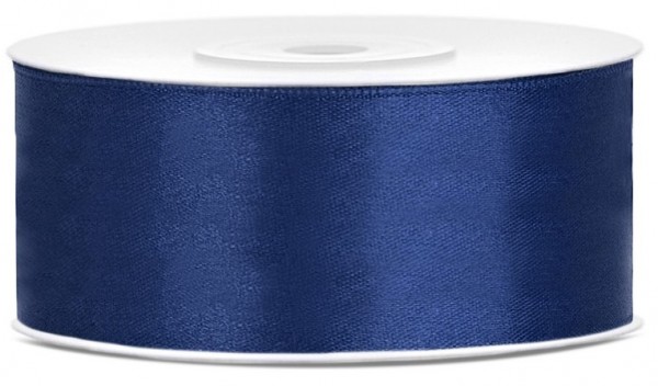 25m Satin Geschenkband marineblau 25mm breit