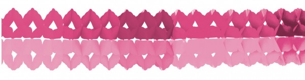 2 Shiny Pink Papiergirlanden 2m
