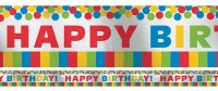 Happy Birthday Regenbogen Banner 7,6m
