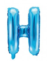 Folienballon H azurblau 35cm
