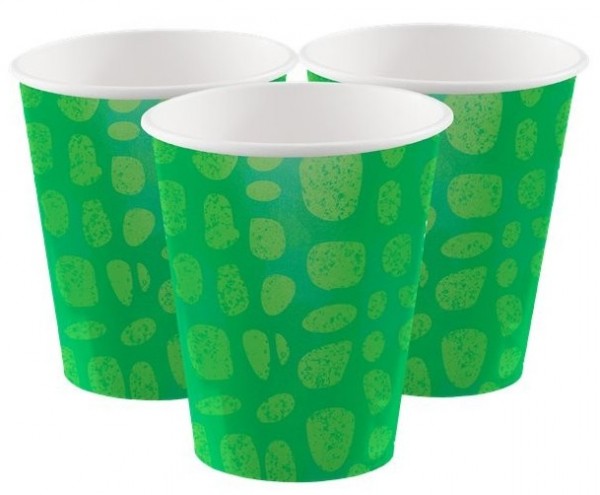 8 Krokodil Party Pappbecher 256ml