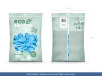 100 Eco Pastell Ballons hellblau 26cm