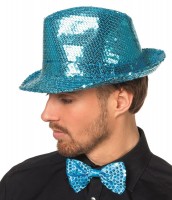 Glitzernde Paillettenfliege Blau
