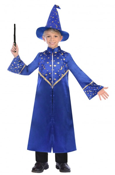 Blaues Zauberer Kinderkostüm Magus