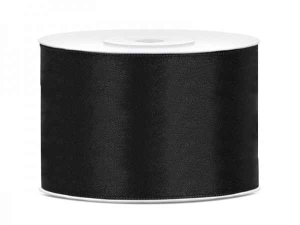 25m Satin Band schwarz 5cm breit