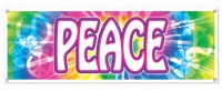 Bunter Flower Power Peace Banner 150x53cm