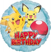 Folienballon Pichu & Pikachu Birthday