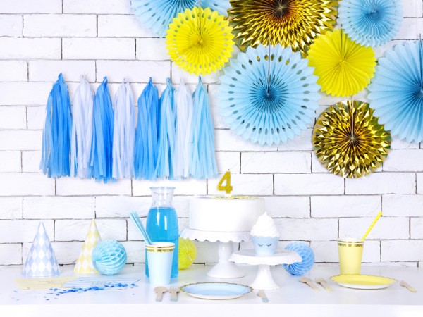 6 Candy Party Pappbecher pastellblau 220ml 3