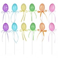 12 Glamour Ostereier Stecker 21cm
