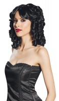 Schwarze Ringellöckchen Perücke Für Damen