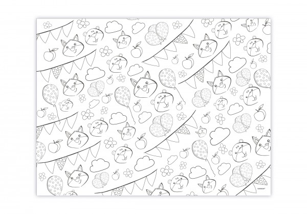 8 Platzsets Fuchs & Biber Symbol