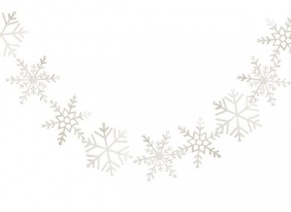 Winterdorf Schneeflocken Girlande 1,5m