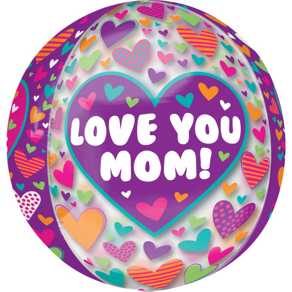 1000 Herzen für Mama Orbz Ballon 38 x 40cm