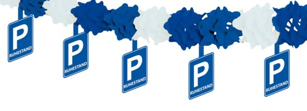 Ruhestand Verkehrsschild Girlande 4m
